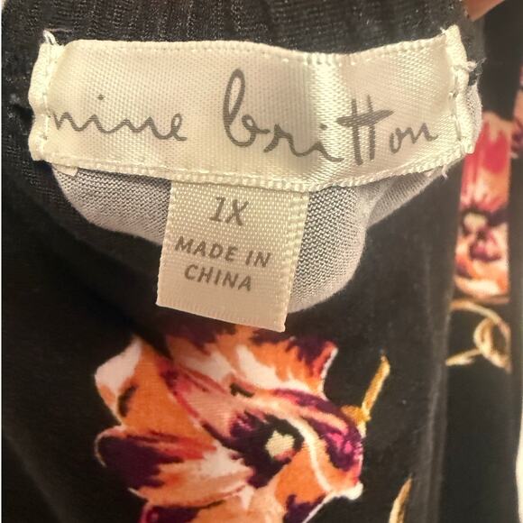 Nine Britton Willow floral maxi dress black – 1X - Picture 5 of 8